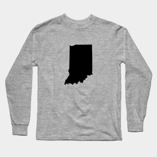 Indiana Black Long Sleeve T-Shirt by AdventureFinder